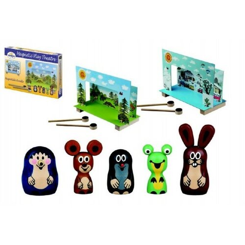 Detoa Magnetické divadlo Krtko, drevené figúrky, 33 x 23 x 3,5 cm Detoa Magnetické divadlo Krtko, drevené figúrky, 33 x 23 x 3,5 cm