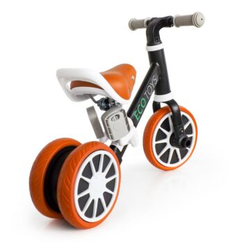 Detská balančná trojkolka v čiernej farbe Ecotoys