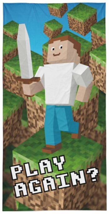 Detská plážová osuška Minecraft 100% bavlna Šírka: 70 cm | Dĺžka: 140 cm
