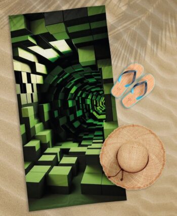 Detská plážová osuška Minecraft 3D 100% bavlna Šírka: 70 cm | Dĺžka: 140 cm