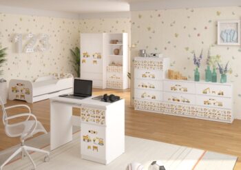 Detská posteľ pre chlapcov 140 x 70 cm s bagrom a nákladným autom