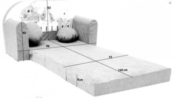 Detská rozkladacia pohovka 98 x 170 cm Červená formula