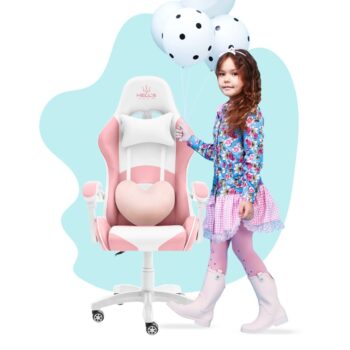 Detská stolička na hranie v ružovej farbe pre dievča KIDS PINK- WHITE
