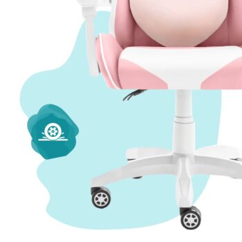 Detská stolička na hranie v ružovej farbe pre dievča KIDS PINK- WHITE