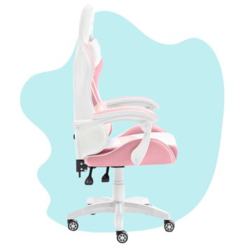 Detská stolička na hranie v ružovej farbe pre dievča KIDS PINK- WHITE