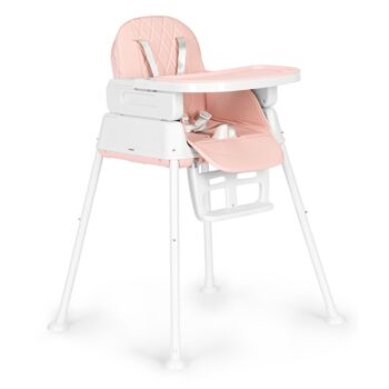 Detská stolička na kŕmenie 3v1 skladacia Ecotoys Pink