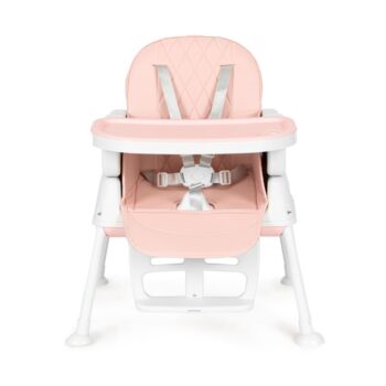 Detská stolička na kŕmenie 3v1 skladacia Ecotoys Pink