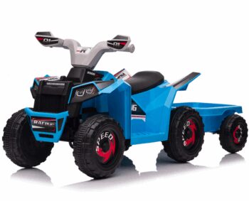 Detské elektrické autíčko PATROLLER s prívesom modrá