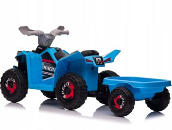 Detské elektrické autíčko PATROLLER s prívesom modrá