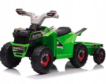 Detské elektrické autíčko PATROLLER s prívesom modrá