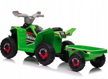 Detské elektrické autíčko PATROLLER s prívesom modrá