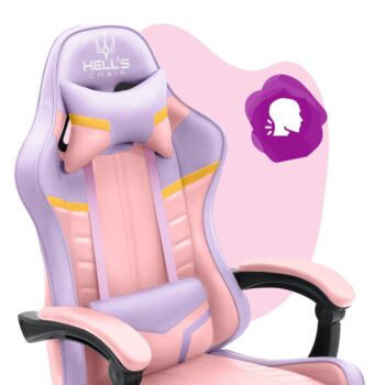Detské herné kreslo HC - 1004 ružovo fialovej farby so žltým detailom
