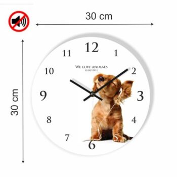 Detské nástenné hodiny so psíkom