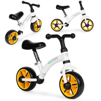 Detské odrážadlo -  bicykel ECOTOYS bielo-zelená