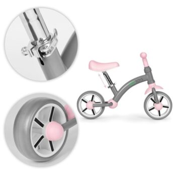 Detské odrážadlo -  bicykel ECOTOYS ružová