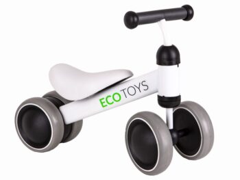 Detské odrážadlo v bielej farbe Ecotoys