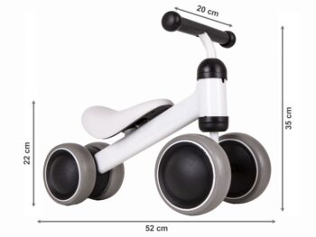Detské odrážadlo v bielej farbe Ecotoys