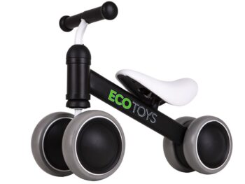 Detské odrážadlo v čiernej farbe Ecotoys