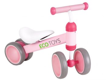 Detské odrážadlo v ružovej farbe Ecotoys