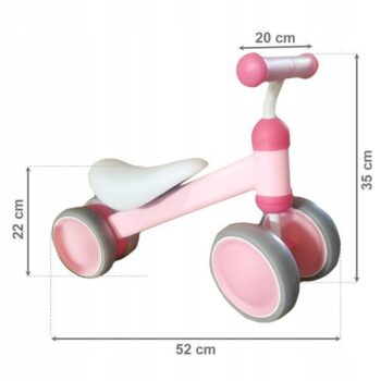 Detské odrážadlo v ružovej farbe Ecotoys