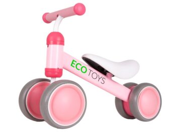 Detské odrážadlo v ružovej farbe Ecotoys