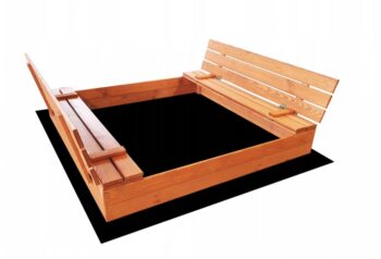 Detské uzatvárateľné pieskovisko s lavičkami 140 x 140 cm impregnované