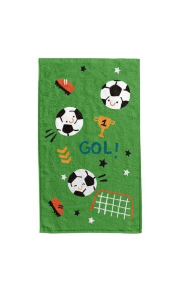 Detský bavlnený uterák s futbalovým motívom – GOAL Šírka: 30  cm | Dĺžka: 50 cm