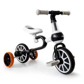 Detský bicykel, odrážadlo v čiernej farbe Ecotoys 4v1