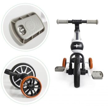 Detský bicykel, odrážadlo v čiernej farbe Ecotoys 4v1