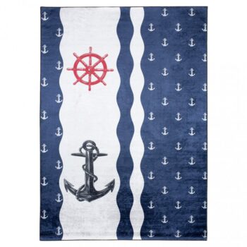 Detský koberec s jednoduchým námorníckym motívom Šírka: 80 cm | Dĺžka: 150 cm