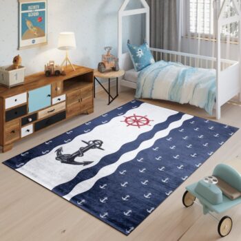 Detský koberec s jednoduchým námorníckym motívom Šírka: 80 cm | Dĺžka: 150 cm