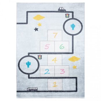 Detský koberec s motívom cesty a hry škôlka Šírka: 120 cm | Dĺžka: 170 cm