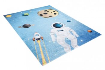 Detský koberec s motívom kozmonauta a planét Šírka: 80 cm | Dĺžka: 150 cm