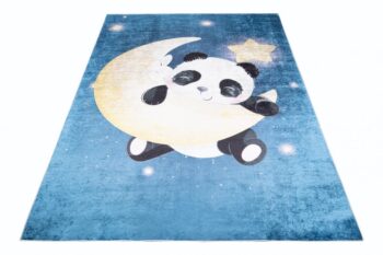 Detský koberec s motívom pandy na mesiaci Šírka: 80 cm | Dĺžka: 150 cm