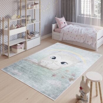Detský koberec s motívom rozkošných sovičiek Šírka: 80 cm | Dĺžka: 150 cm
