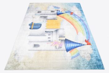 Detský koberec s motívom rozprávkového zámku Šírka: 80 cm | Dĺžka: 150 cm