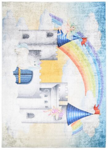 Detský koberec s motívom rozprávkového zámku Šírka: 80 cm | Dĺžka: 150 cm