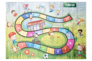 Detský koberec s motívom športujúcich detí Šírka: 80 cm | Dĺžka: 150 cm