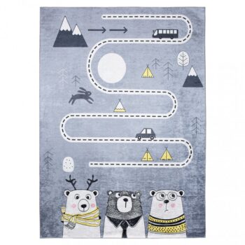 Detský koberec s motívom zvieratiek a cesty Šírka: 140 cm | Dĺžka: 200 cm