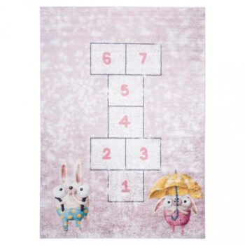 Detský koberec s motívom zvieratiek a hry škôlka Šírka: 80 cm | Dĺžka: 150 cm