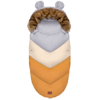 Detský rastúci fusak Teddy v oranžovo-sivej farbe