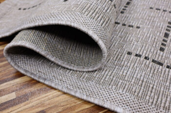 Devos Caby (DC Carpets), Kusový koberec FLOORLUX Silver / Black 20008 Spoltex – na von aj na doma, 120x170, šedá, chodba / predsieň