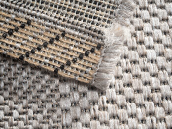 Devos Caby (DC Carpets), Kusový koberec FLOORLUX Silver / Black 20079 Spoltex – na von aj na doma, 80x150, béžová, chodba / predsieň