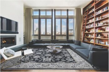 Diamond Carpets India, Ručne viazaný kusový koberec Diamond DC-98 JN Black / ivory, 245x305, čiernobiela, chodba / predsieň