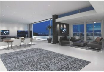 Diamond Carpets India, Ručne viazaný kusový koberec Diamond DC-EKT L silver / black, 275x365, šedá, chodba / predsieň