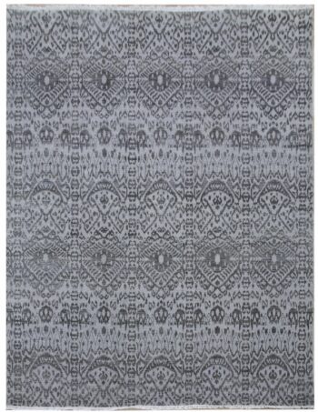 Diamond Carpets India, Ručne viazaný kusový koberec Diamond DC-EKT L silver / black, 275x365, šedá, chodba / predsieň