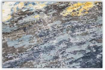 Diamond Carpets India, Ručne viazaný kusový koberec Diamond DC-Galaxy 4 Silver / Mix, 140x200, modrá, chodba / predsieň