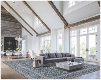 Diamond Carpets India, Ručne viazaný kusový koberec Diamond DC-HALI B Grey / silver, 275x365, šedá, chodba / predsieň