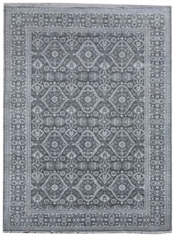Diamond Carpets India, Ručne viazaný kusový koberec Diamond DC-HALI B Grey / silver, 305x425, šedá, chodba / predsieň