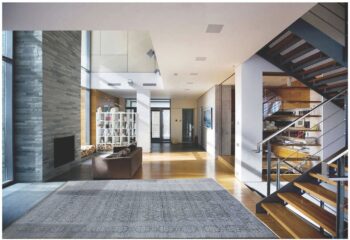 Diamond Carpets India, Ručne viazaný kusový koberec Diamond DC-HALI B Light grey / blue, 275x365, modrá, chodba / predsieň